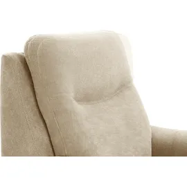 sit&more Sessel Boccaccio Kunstleder 90 x 104 x 96 cm Beige mit Kopfteilverstellung