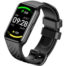 Blackview R10 BT 1,47 Zoll Kunststoffgehäuse Schwarz Silikonarmband Schwarz One Size
