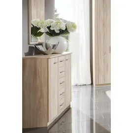 Wiemann Kombikommode 125 x 89 x 37 cm Beige (Eiche, sägerau)