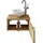 Saphir Waschtisch SAPHIR "Serie 6915 Waschschale mit Unterschrank für Gästebad, Gäste WC", braun (halifax eiche, halifax eiche, halifax eiche quer nb), B:51cm H:39,8cm T:35cm, Waschtische, Waschtisch, 51 cm breit, 1 Tür, Waschtischplatte, kleine Bäder, ohne