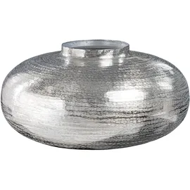 Riess-Ambiente Vase ABSTRACT ORIENT - modern Deko 35cm silber rund Metall Hammerschlag-Design