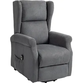 Homcom Fernsehsessel mit Aufstehhilfe elektrisch 94 x 111 x 74 cm Silber