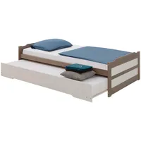 Idimex LORENA 90 x 190 cm Weiss/Grau