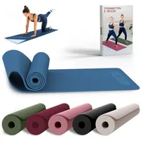 NEOLYMP Yogamatte rutschfest Gelenkschonende Fitnessmatte Größe 183L x 61B x 0,5D cm in Blau Indigoblau