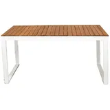 Merxx Naxos Ausziehtisch 150 (200) x 90 x 75 cm Weiß/Grau