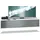 Vladon Lana Lowboard 140x29x37 cm Weiß matt/Grau MDF/Spanplatte
