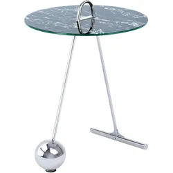 Lalee.Avenue Kayoom Beistelltisch Pendulum 525 Silber / Schwarz, 46cm (L/T) x 46cm (B) x 60cm (H)