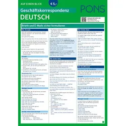 PONS Geschäftskorrespondenz auf einen Blick Deutsch