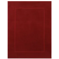 Betz 10 Stück Badvorleger Badematte PREMIUM 100% Baumwolle Größe 50x70 cm Qualität 650g/m2 Farbe dunkelrot
