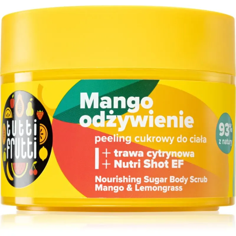 Farmona Tutti Frutti Tango Mango Zuckerpeeling zum Nähren und für die sanfte Reinigung der Haut Mango & Lemongrass 300 g