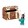 Relaxdays Schatzkiste Piñata Braun/Gold/Weiß