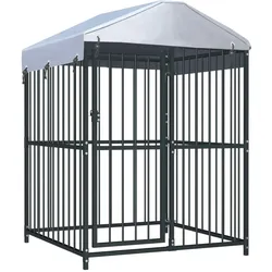 Outdoor-Hundezwinger mit Überdachung 120x120x150 cm