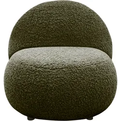 Sessel INOSIGN "Mithras II Cocktailsessel", grün (dunkelgrün), B:73cm H:76cm T:75cm, 100% Polyester, Sessel, Bouclé oder Fellimitat; Lieferzeit nur ca. 2 Wochen