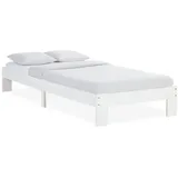 Homestyle4u Holzbett 90 x 200 cm Weiß
