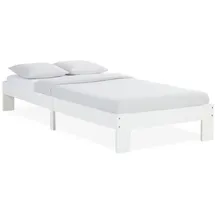 Homestyle4u Holzbett 90 x 200 cm Weiß
