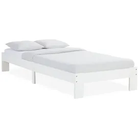 Homestyle4u Holzbett 90 x 200 cm Weiß