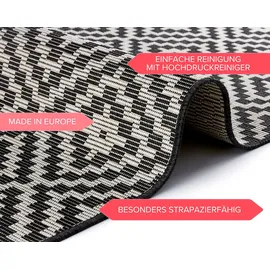 freundin Home Collection Teppich "Breeze" Gr. 6, schwarz creme), 200x290cm