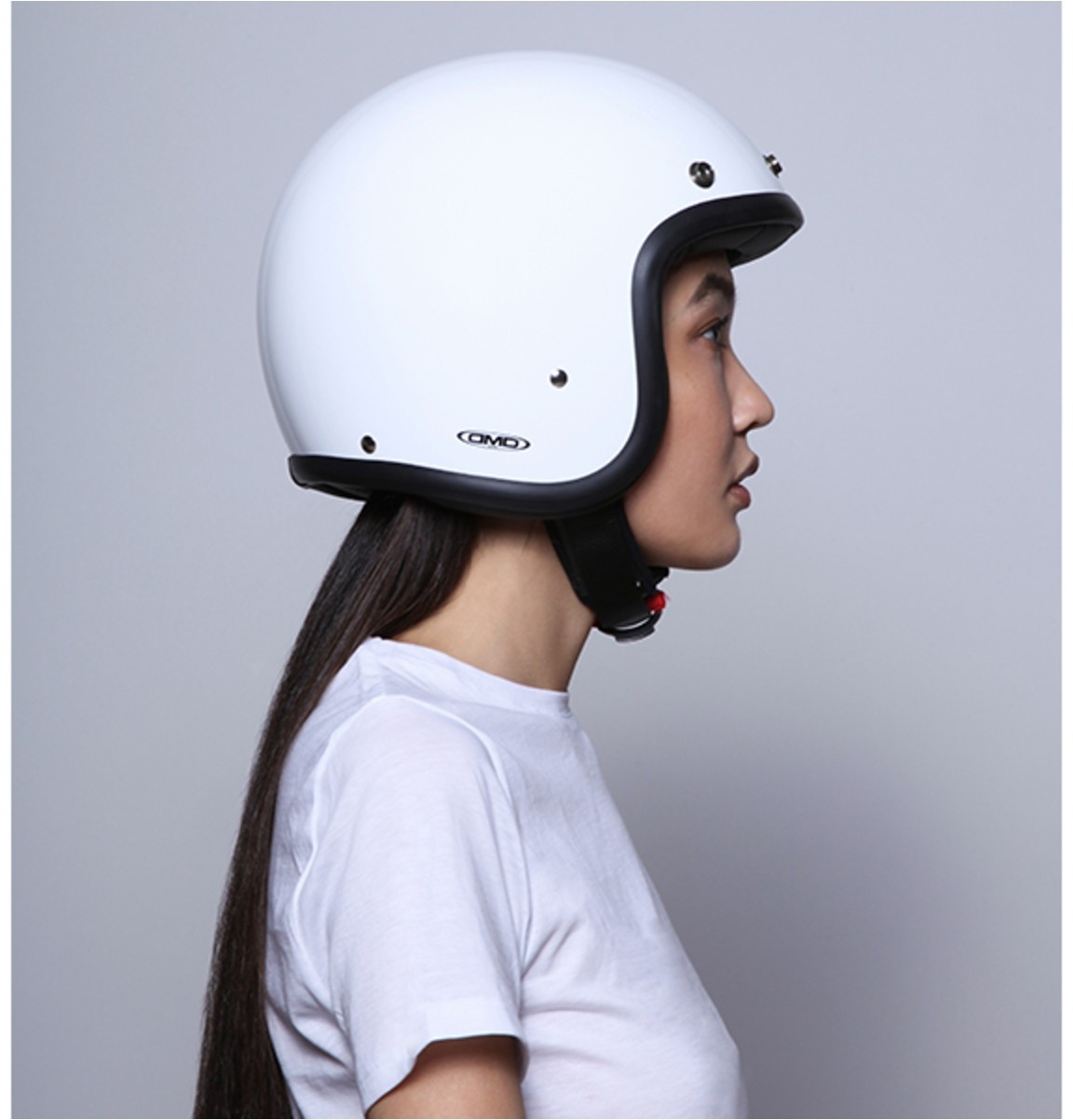 Vintage Solid Open Face Helm Jethelm Motorradhelm, L, SOLID WHITE