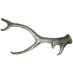 LEX Deko Tisch- & Wand Deko Hirschgeweih ca. 27 x 10 x 67 cm Silber