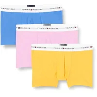 Tommy Hilfiger Herren 3er Pack Boxershorts Trunks Baumwolle mit Stretch, mehrfarbig (Iris Blue/Sweetpea/Daylight Orange), S