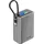 Swissten 25000 mAh Reise-Powerbank mit integriertem Kabel, Grau