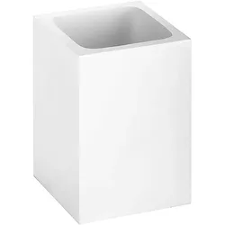 Brillantbad MAXIMA Glashalter Polyresin Weiß 75x115x75 mm für Bad & Küche >> freistehend anwendbar