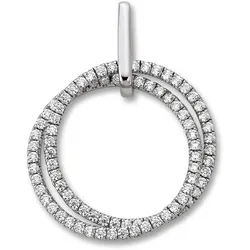Ketten-Anhänger ONE ELEMENT "Zirkonia Kreis Anhänger aus 925 Silber", silber, Schmuckanhänger, Damen, Silber 925 (Sterlingsilber), ein Hauch von Luxus für den Alltag