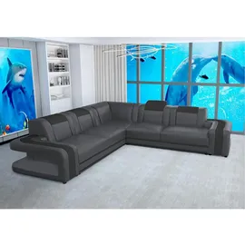 Hti-Living Ecksofa Cerik Schwarz - Schwarz
