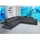 Hti-Living Ecksofa Cerik Schwarz - Schwarz
