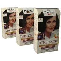3 x Poly Palette Intensive Haarfarbe Vital Color 1-0 Schwarz