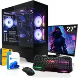 SYSTEMTREFF Gamer Komplett-PC - Intel Core i9 14900F - AMD Radeon RX 7900 XTX 24GB - 32GB DDR5 - 2TB M.2 SSD (NVMe) WD Blue SN580 + - 27 Zoll TFT - PC