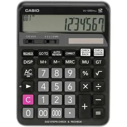 Casio DJ-120D Plus - Desktop-Taschenrechner - 12 Stellen - Solarpanel, Batterie