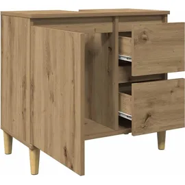 vidaXL Waschbeckenunterschrank Artisan-Eiche 65x33x60 cm Holzwerkstoff