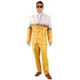 shoperama Lustiger Bier Anzug mit Krawatte Herren Kostüm Sakko Jackett Hose Karneval Party, Größe:48 - 48