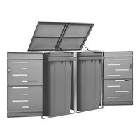 vidaXL Mülltonnenbox für 2 Tonnen 138 x 77,5 x 115,5 cm anthrazit