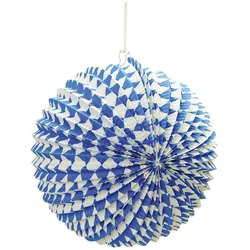 2x Lampion Oktoberfest Bayerische Raute blau Ø 24 cm