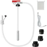 FANTASK Kraftstoff Umfüllpumpe mit Auto-Stopp-Sensor, Kraftstoffpumpe mit 1,3 m Schlauch & 3 Größen Adaptern, Elektrische Transferpumpe 3,8 GPM, Ölabsaugpumpe, Benzinpumpe für Benzin, Diesel, Öl