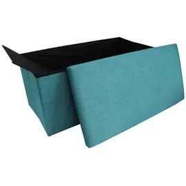 Mobili Rebecca Fusshocker, Türkis, Textil, Rechteckig, 38x38x76 cm, Wohnzimmer, Hocker, Sitzhocker