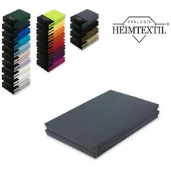 EXKLUSIV HEIMTEXTIL Marke Topper Jersey Spannbettlaken Doppelpack 140x200 - 160x200 cm Anthrazit