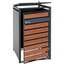 Mendler Mülltonnenverkleidung HWC-J81 68 x 117 cm braun