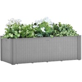 vidaXL Garten-Hochbeet mit Selbstbewässerungssystem Grau 100x43x33 cm