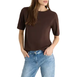 Cecil T-Shirt Slubyarn Braun L