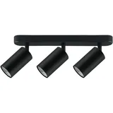 Maclean Brackets Deckenstrahler 3x GU10 rund Aluminium schwarz