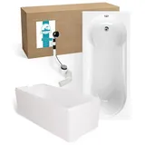 Calmwaters Modern Small 2 Badewanne Komplettset 180 x 80 cm