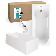 Calmwaters Modern Small 2 Badewanne Komplettset 180 x 80 cm