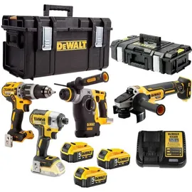 DeWalt Akku-Schlagbohrschrauber-Set 18V / 5Ah DCD 796, DCF 887, DCH 273, DCG 405, DCB 184