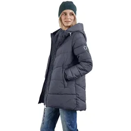 STREET ONE Damen A201971 Lange Steppjacke, Gravity Blue, 38