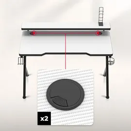 huzaro Gaming-Tisch Hero 5.0 Weiß