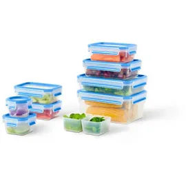 Emsa Clip & Close blau 16,4 x 21,0 x 22,0 cm 0,15/0,2/2 x 0,55/0,55/0,8/1,2/2,2 l 9-teiliges Set