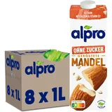 Alpro® OHNE ZUCKER Mandeldrink 8x 1,0 l